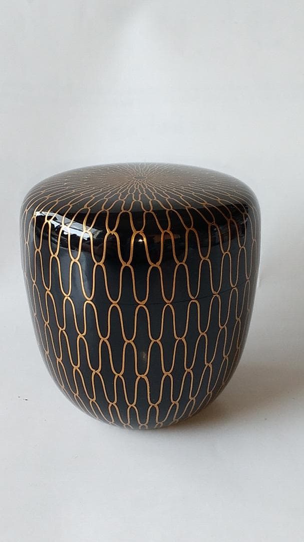 初瀬川柳庵 作 出世 アミ棗 即中斎好 宗匠在判箱書 花押 共箱 共布 新品