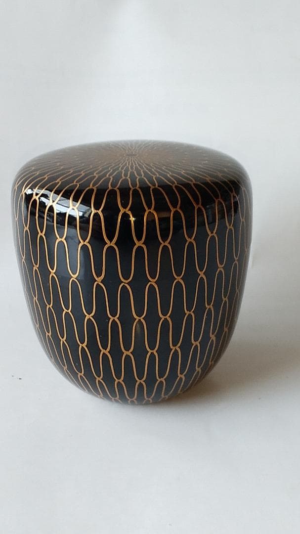 初瀬川柳庵 作 出世 アミ棗 即中斎好 宗匠在判箱書 花押 共箱 共布 新品