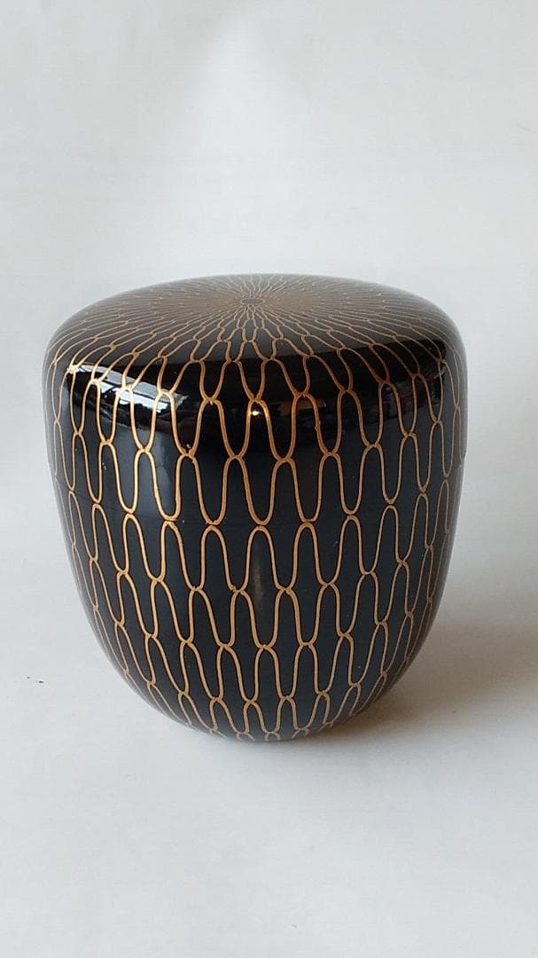 初瀬川柳庵 作 出世 アミ棗 即中斎好 宗匠在判箱書 花押 共箱 共布 新品