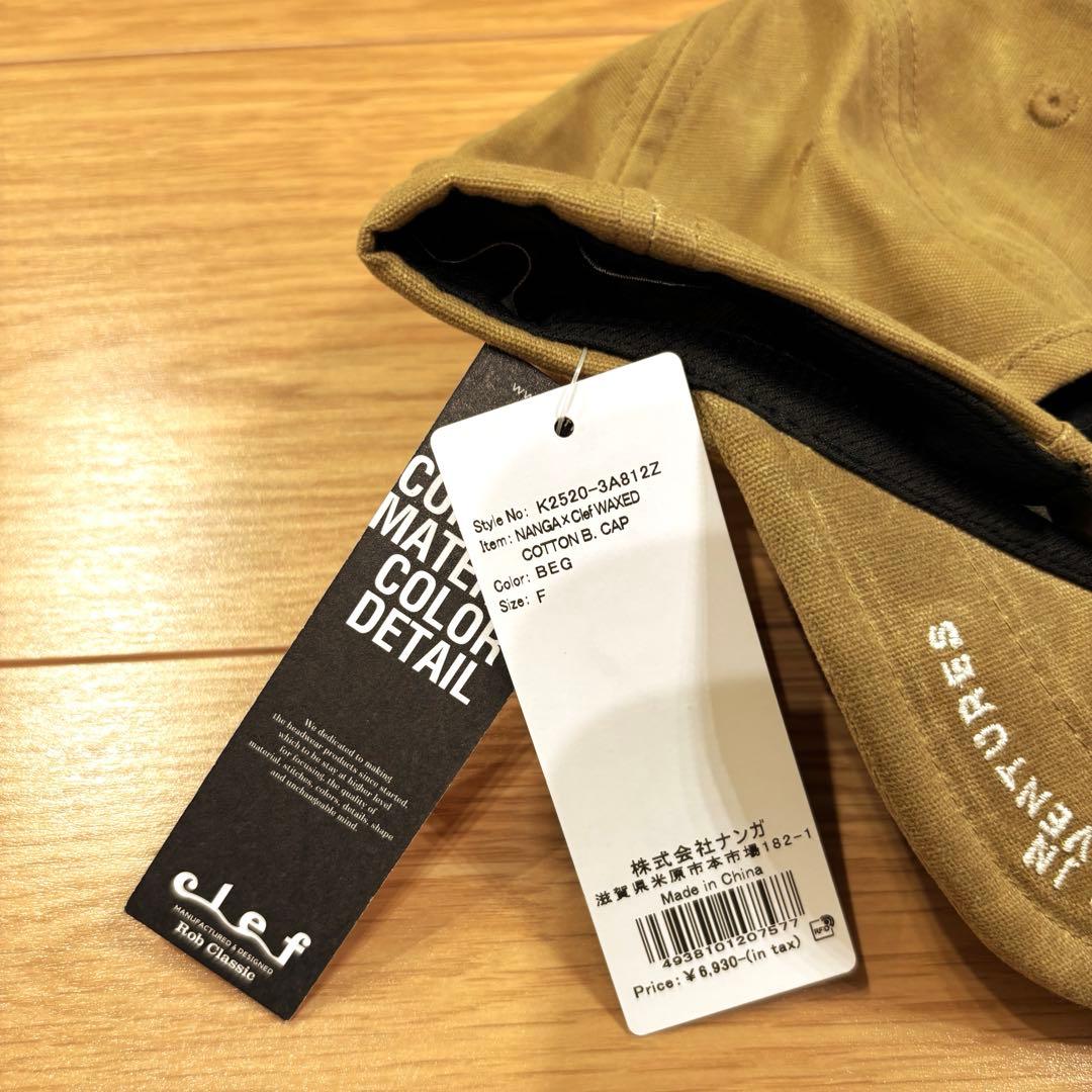【新品・未使用】NANGA × Clef WAXED COTTON B.CAP