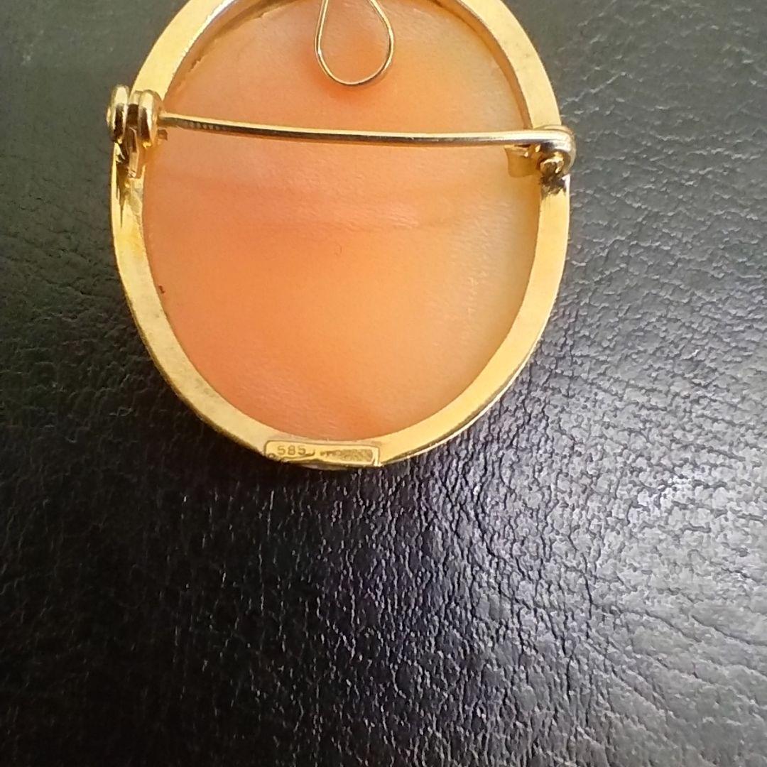 ※美品※　Donadio カメオブローチ　k14