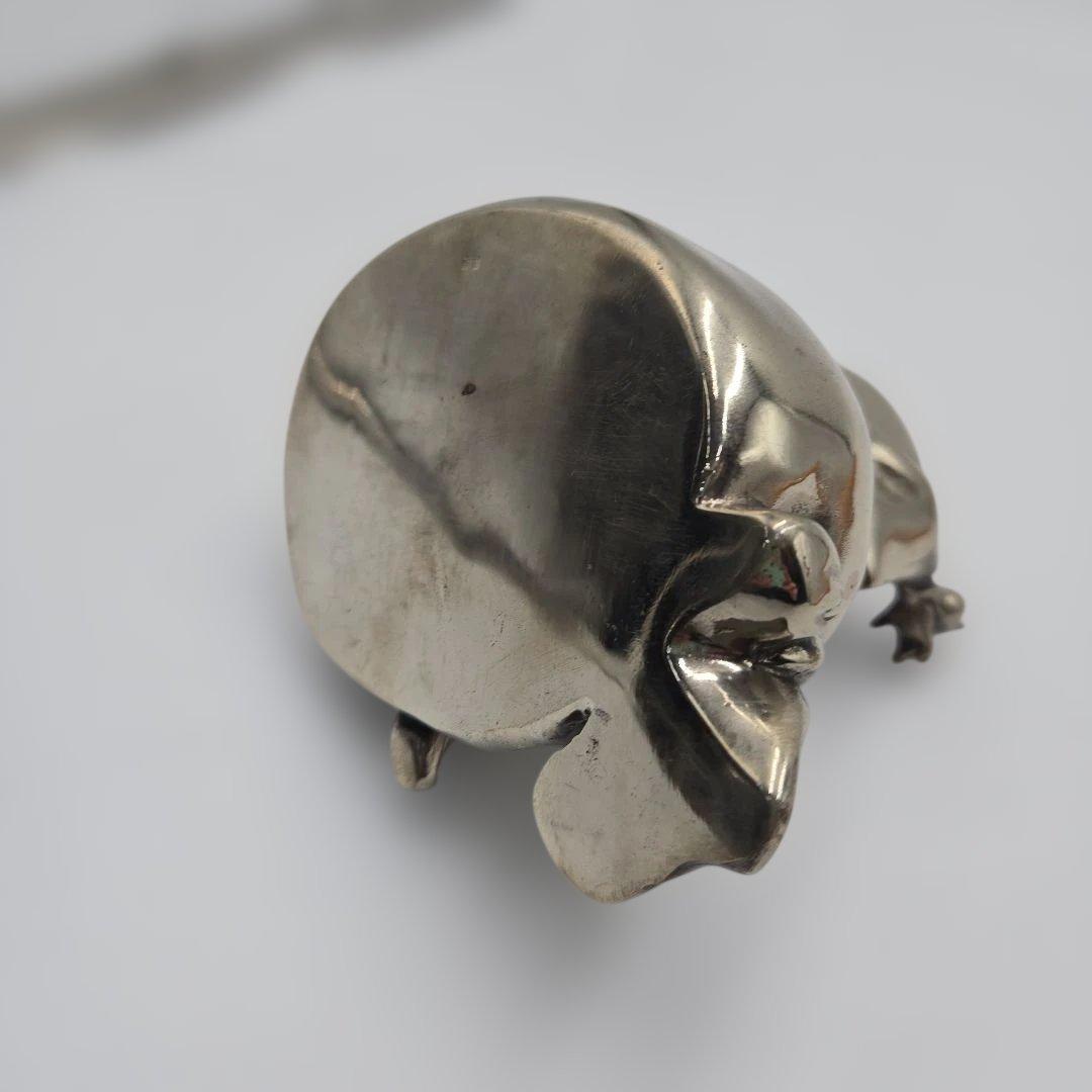 白銅ねずみ恵比寿 置物