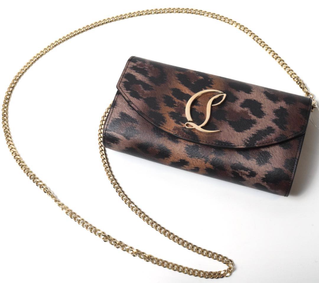 未使用 クリスチャンルブタン LOUBI54 レオパード ウォレットバッグ 財布