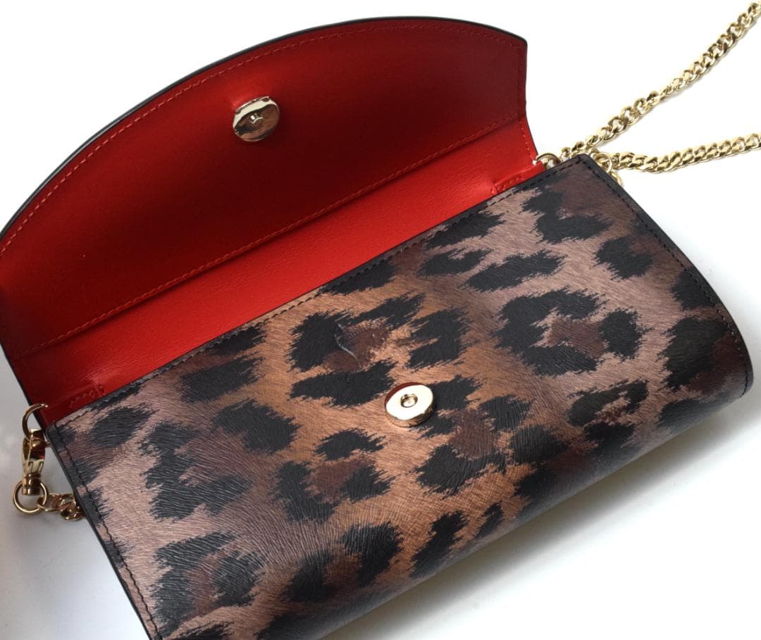 未使用 クリスチャンルブタン LOUBI54 レオパード ウォレットバッグ 財布