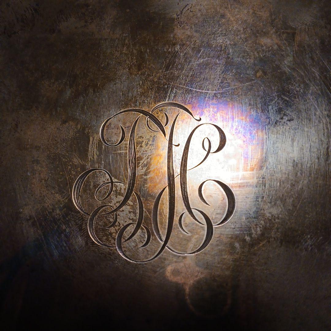 スターリングシルバー950モノグラム入り葉巻ケース