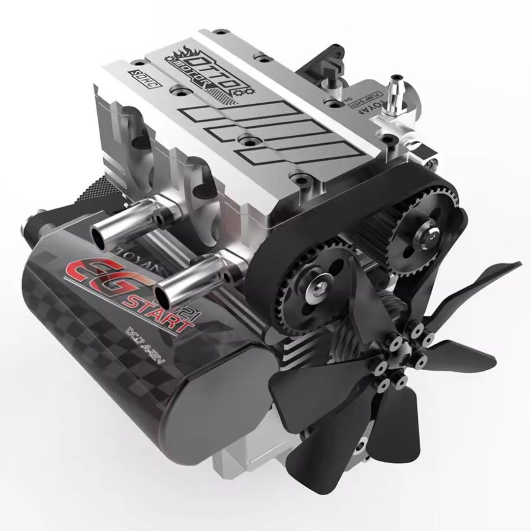 2気筒4ストローク エンジン 卓上模型 スターリングエンジン 原動機模型