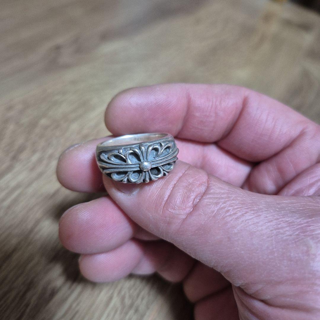 ヴィンテージリングクロムハーツ好きSilver925リングフローラルクロスリング