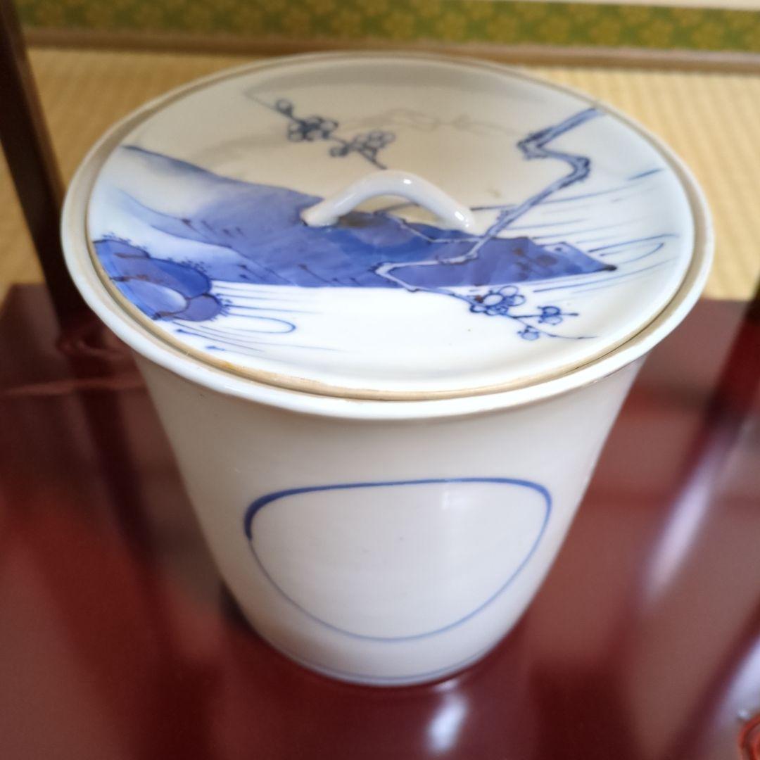 膳所焼　十牛図水指