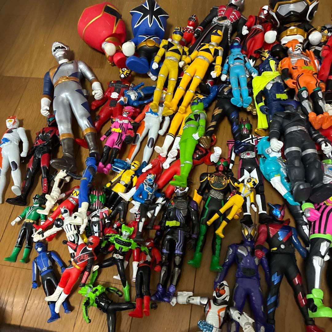 仮面ライダー 戦隊　フィギュア セット ソフビ　120以上