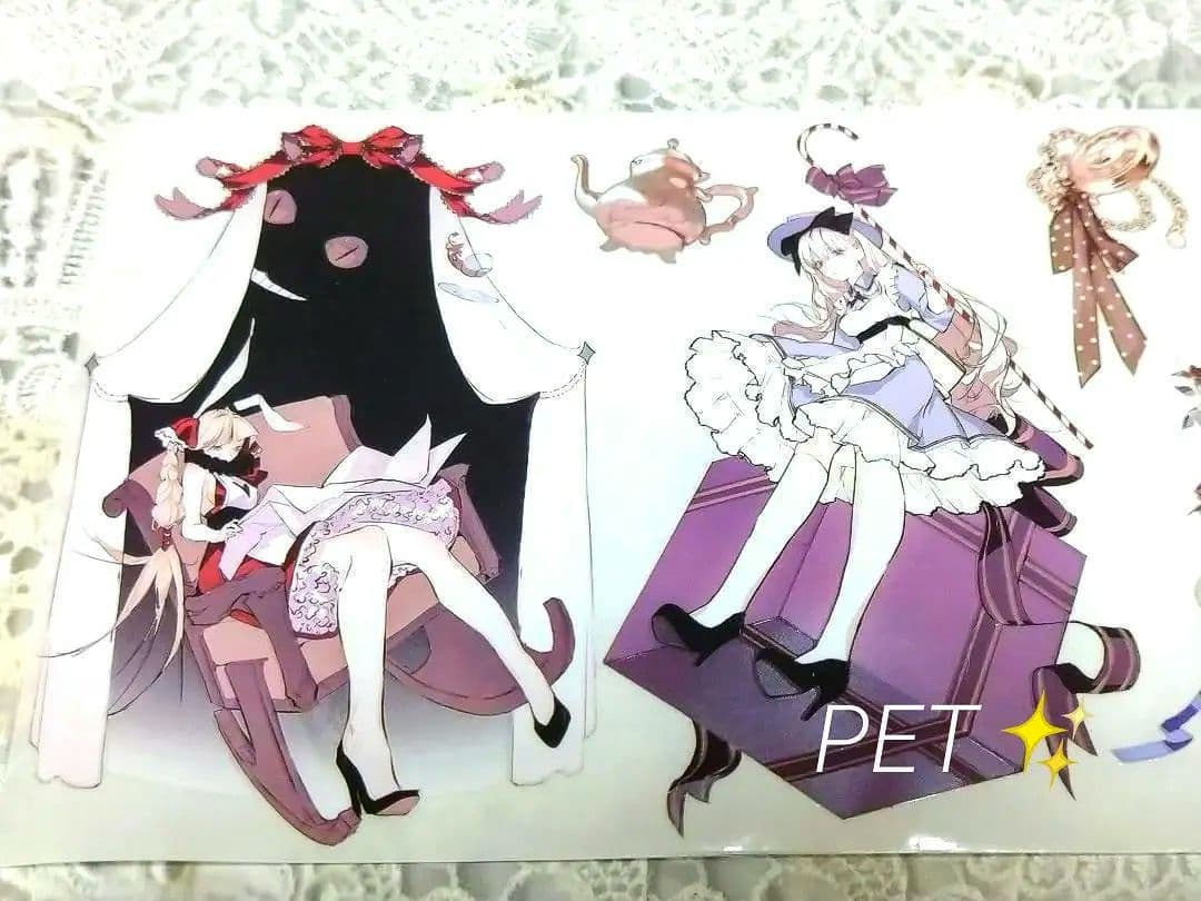 ☆のこり１☆J262＃今日的alice(PET)切り売り海外人物マステ女の子