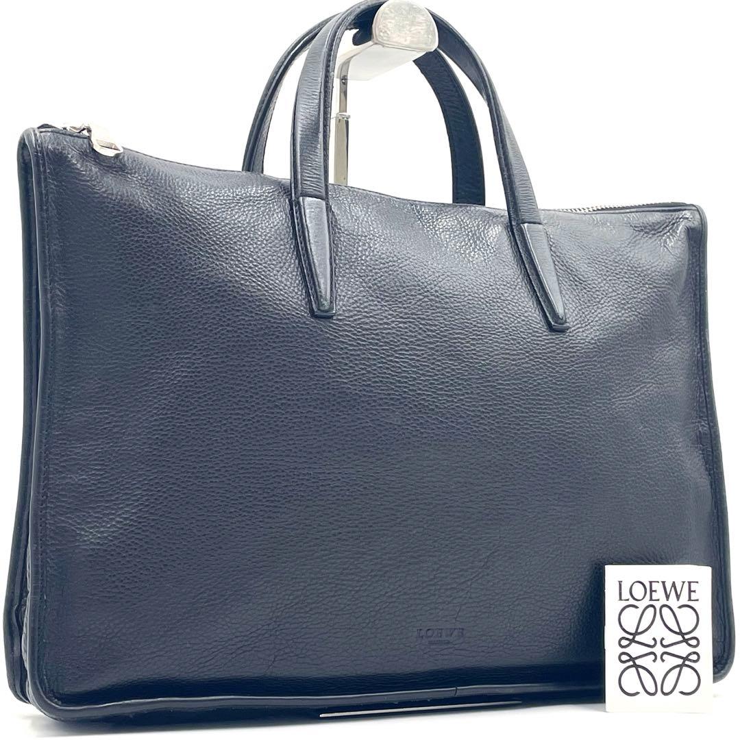 ロエベ LOEWE トレド ビジネスバッグ ブリーフケース オールレザー 黒