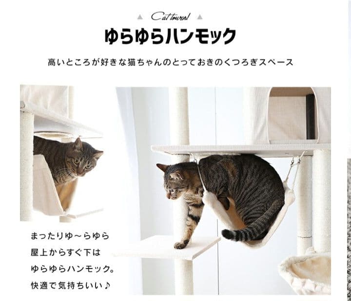 ちぃ 突っ張り型キャットタワー CCCT-4060T