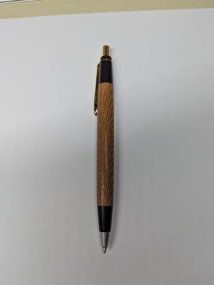 野原工芸旧型欅固定式口金シャーペン（オイル付き)