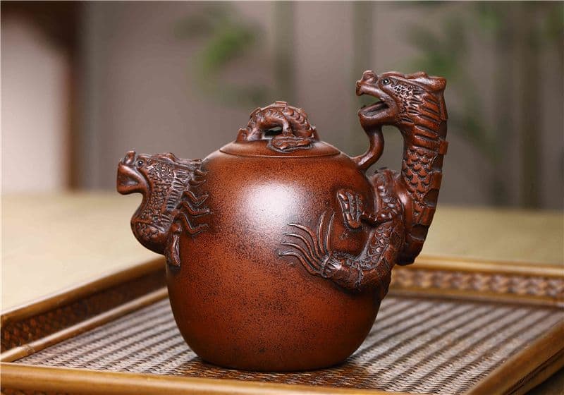 龍茶壺  中国古美術  宜興  紫砂壺・急須・茶道具