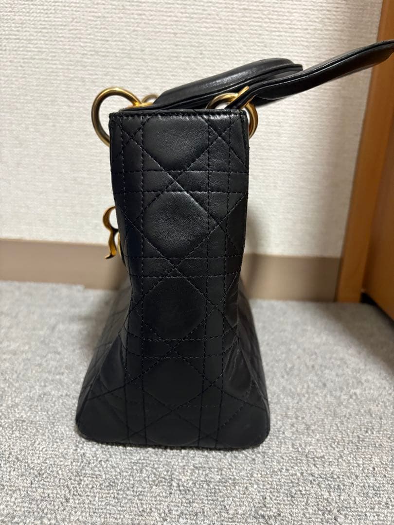 値下げ⭐︎Dior ブラック キルティング ハンドバッグ　レディディオール