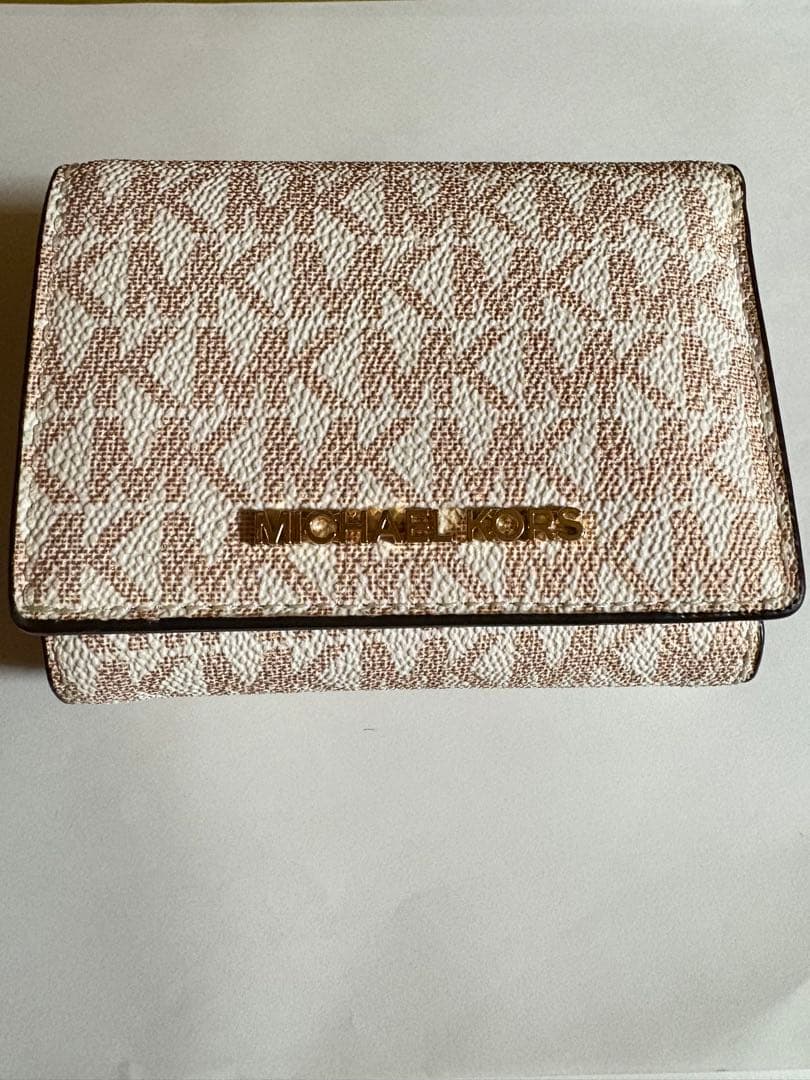 MICHAEL KORS財布 折り財布 がま口 ピンク 三つ折り財布