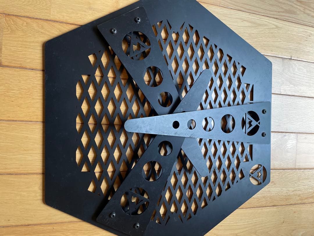 ANCAM メタヘキテ L 脚長 六角形 アイアン テーブル