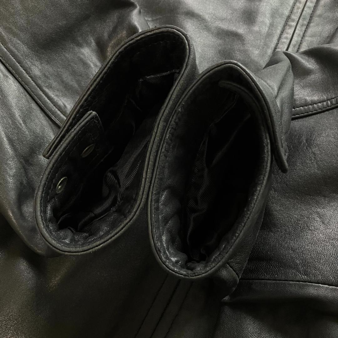 希少品◎バラクータ 90s 羊革 レザージャケット 2XL 黒 ブラック