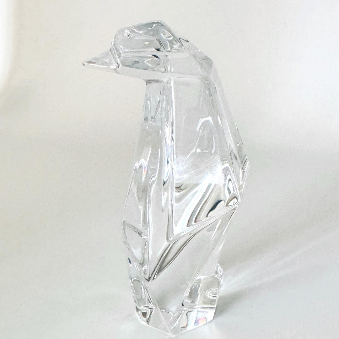 【バカラ】動物 ペンギン 置物 インテリア★美品★幸運　ケース付き