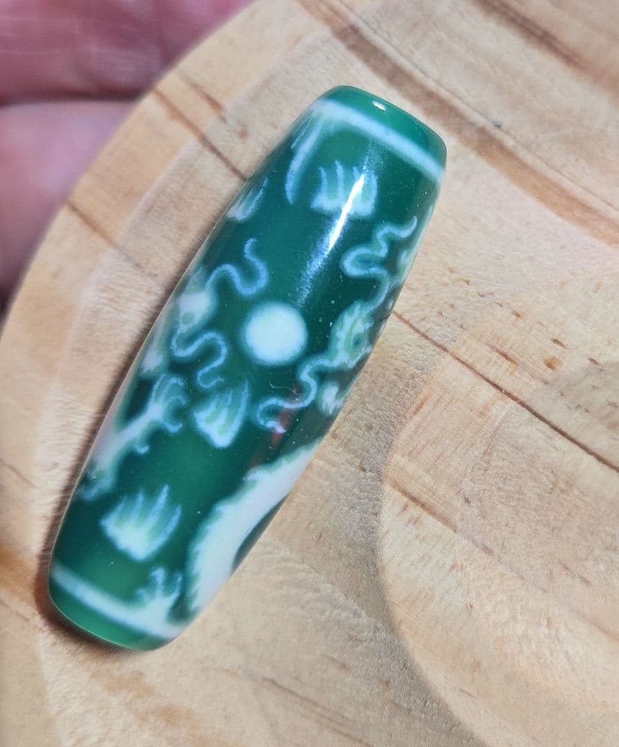 ✨五色雲に乗り大願成就 緑老玉髄龍神天珠