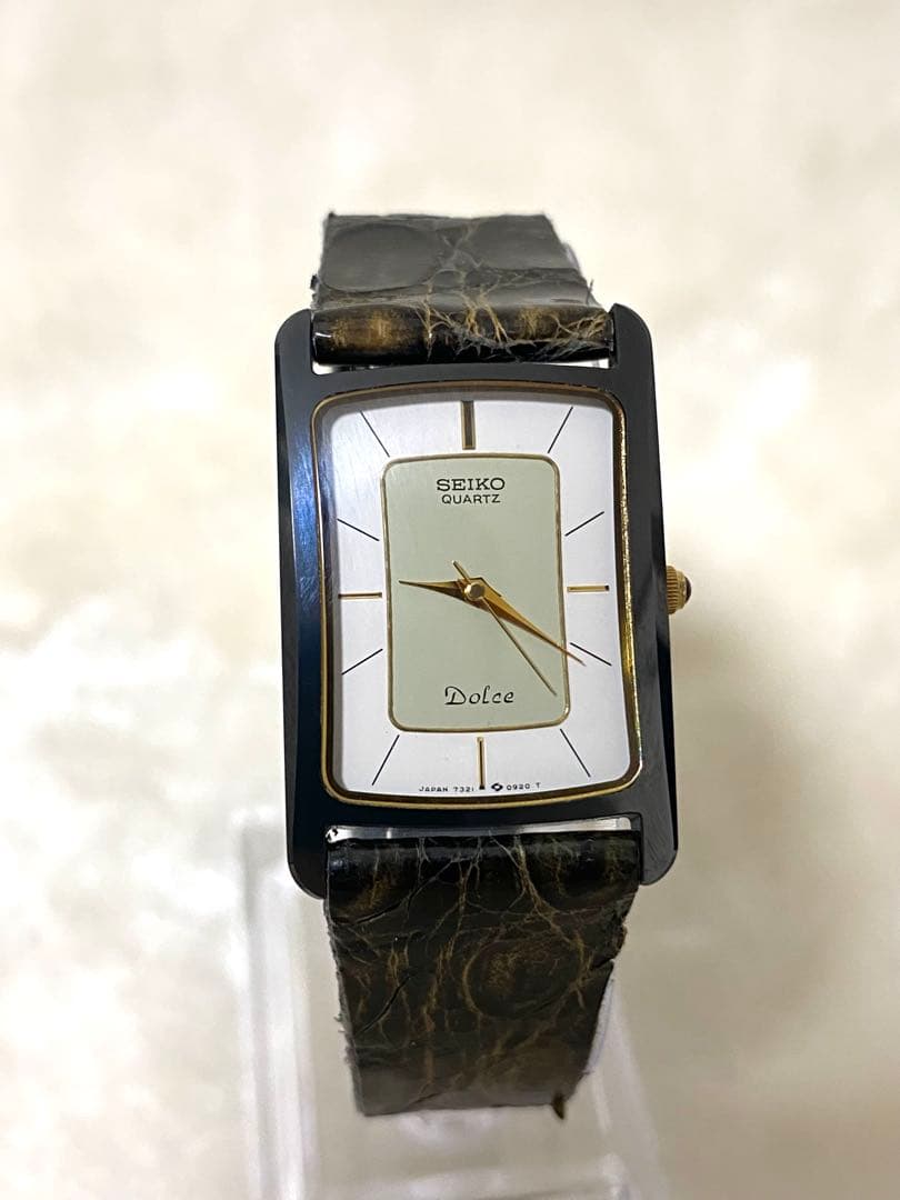 SEIKOドルチェDOLCHE メンズ 腕時計ホワイト 文字盤 SS セラミック