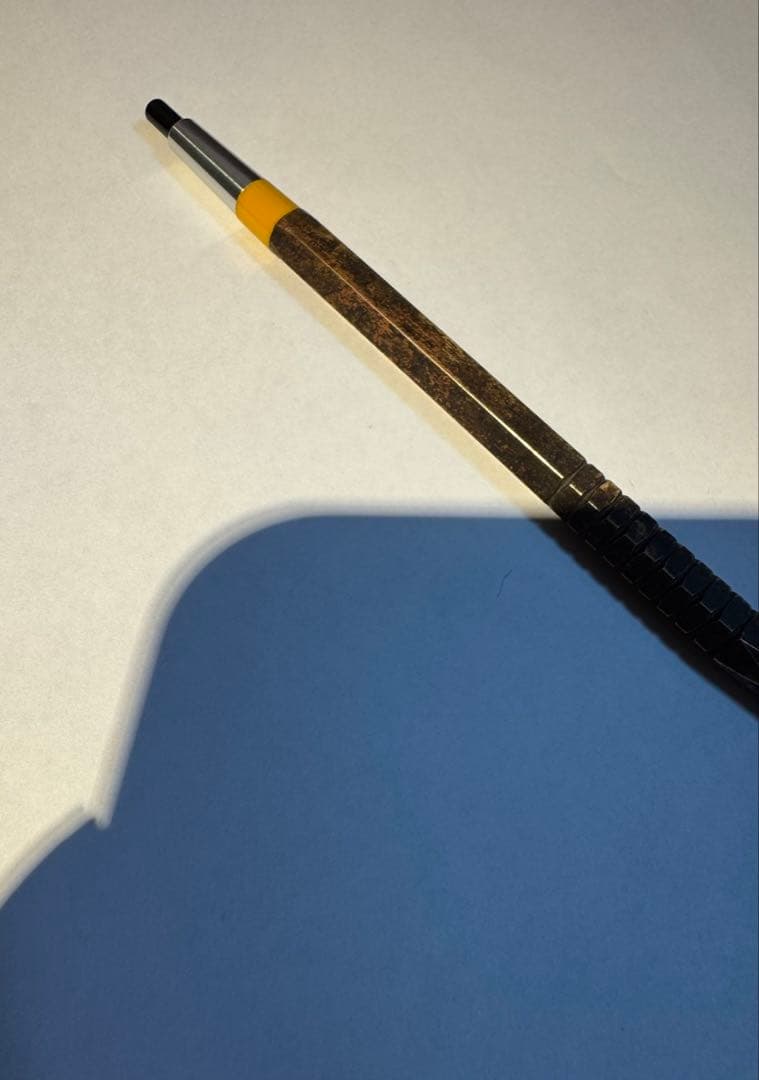 ほぼ未使用　広瀬鐵筆堂　カスタムpg5 糠焼き真鍮六角　シャープペン　0.5mm