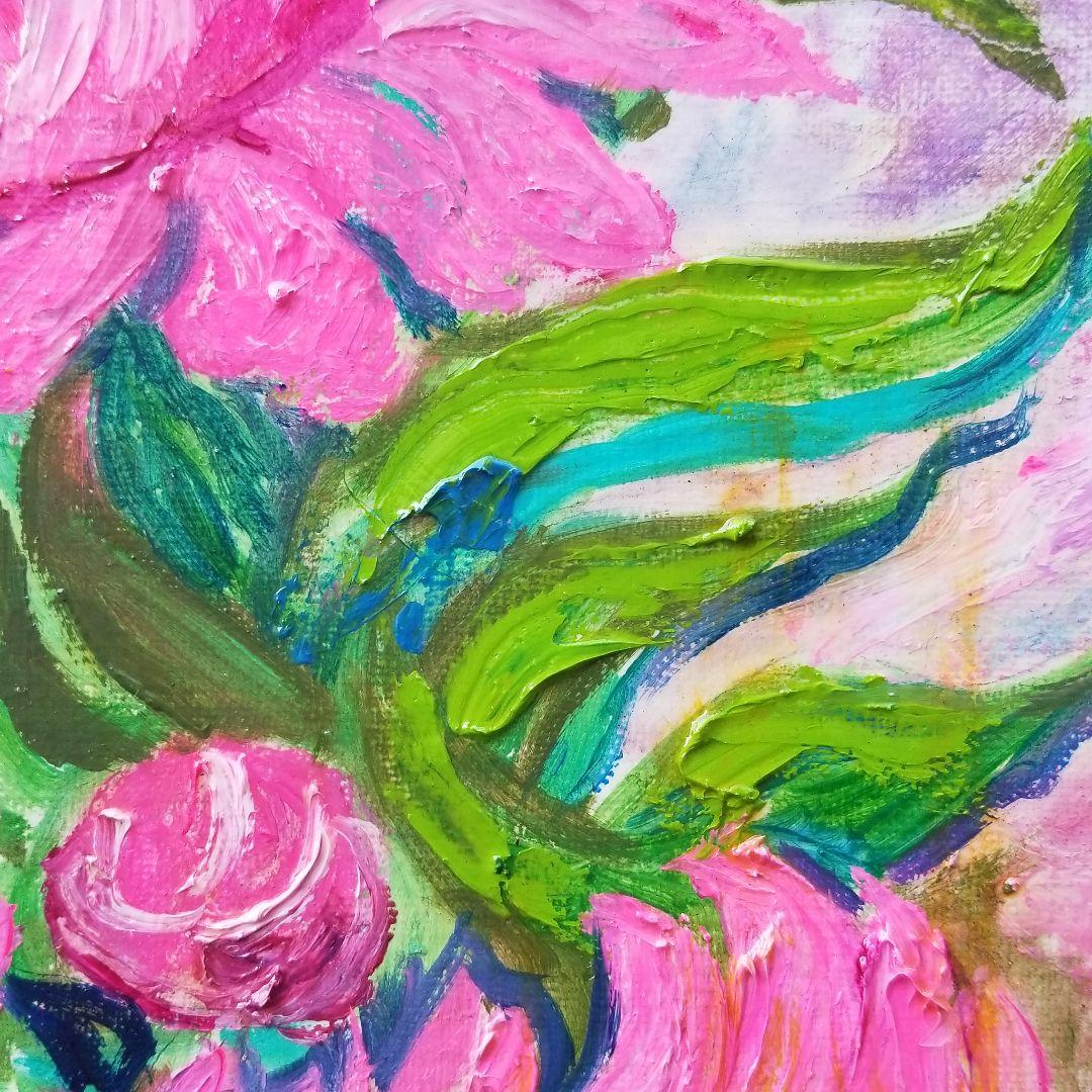 油絵　専用　ももいろのしゃくやく