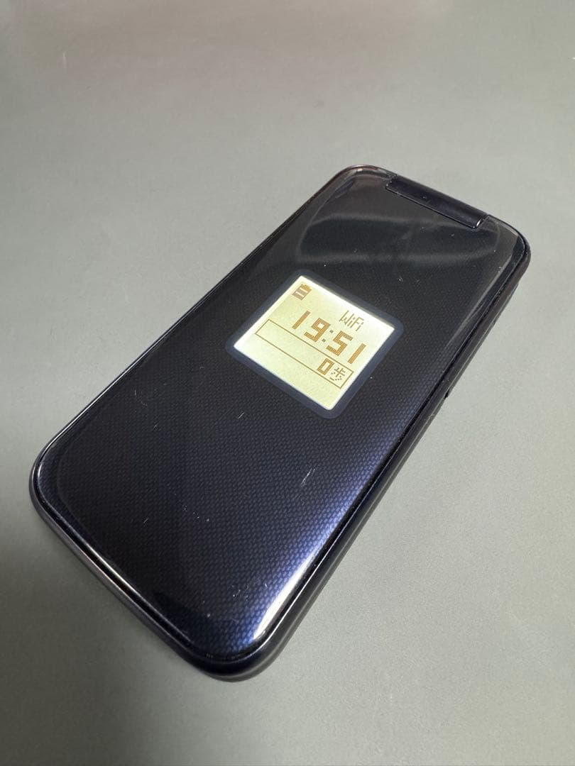 docomo 折りたたみ式携帯電話 らくらくホン F-02J ネイビー