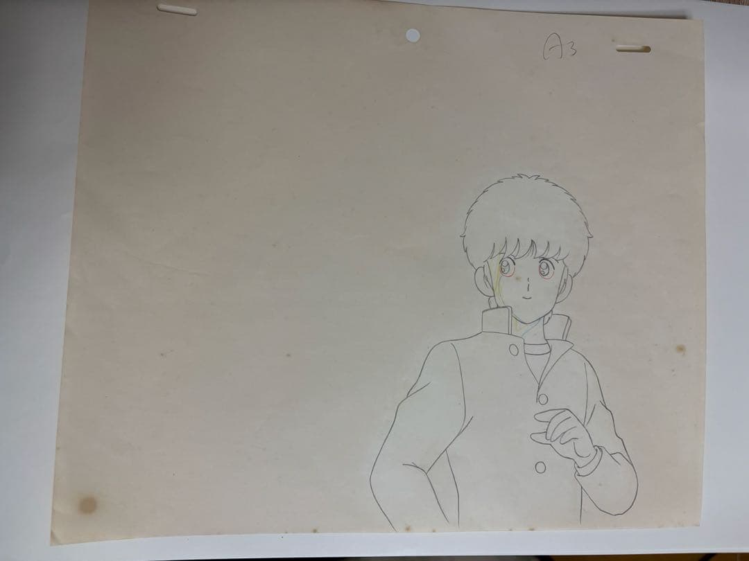 【当時物】タッチ 上杉達也 セル画／制服姿／背景なし／アニメ制作資料