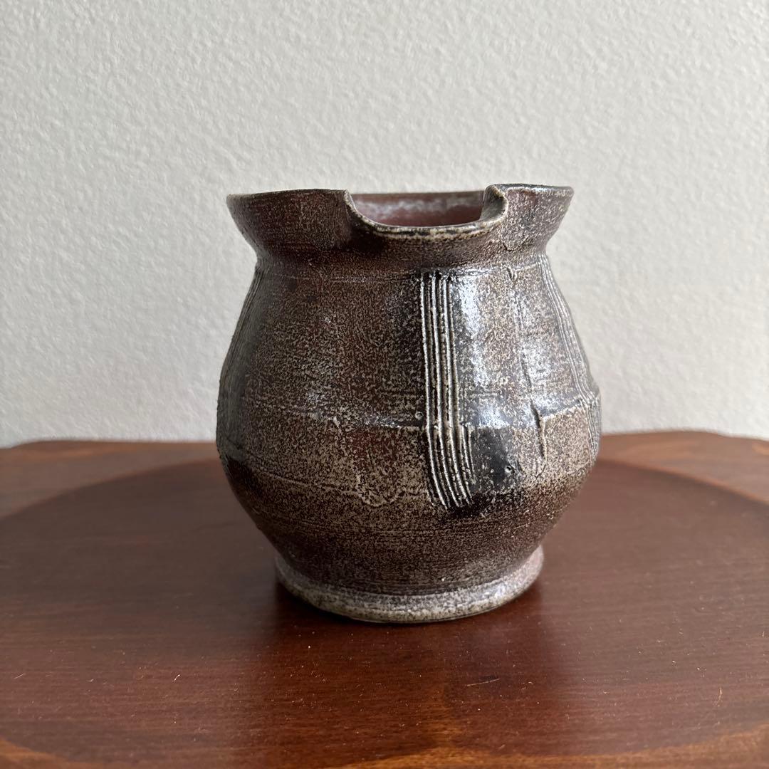 櫛掻き ピッチャー 塩釉 民藝