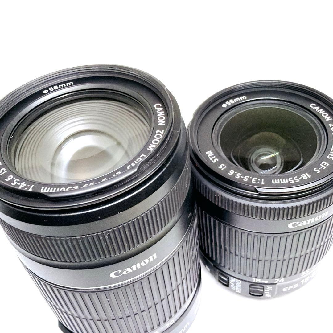 【ほぼ新品】Canon EOS Kiss X7 ダブルレンズ キャノン♥️初心者♥️