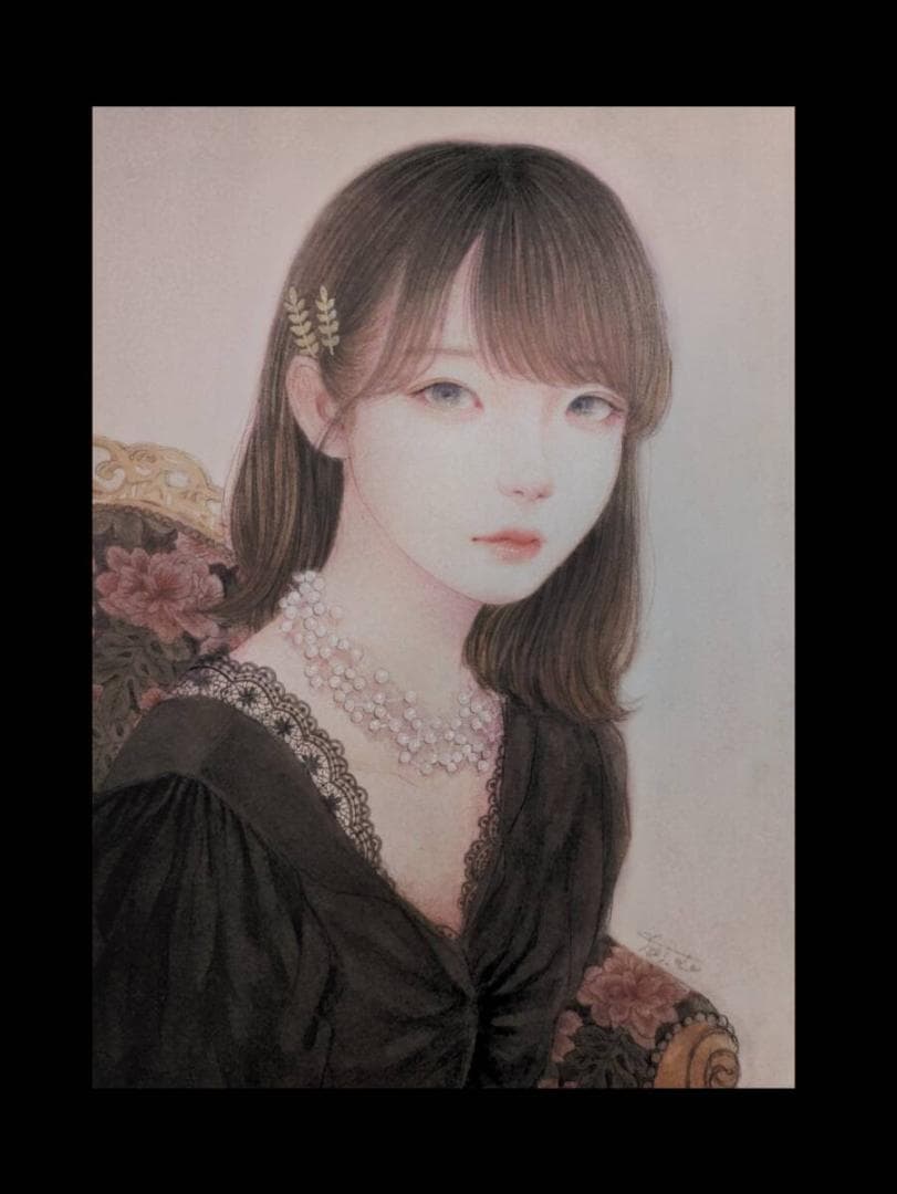 むらまつちひろ、「脳しんとう」、希少画集・額装画、日本製・新品額縁