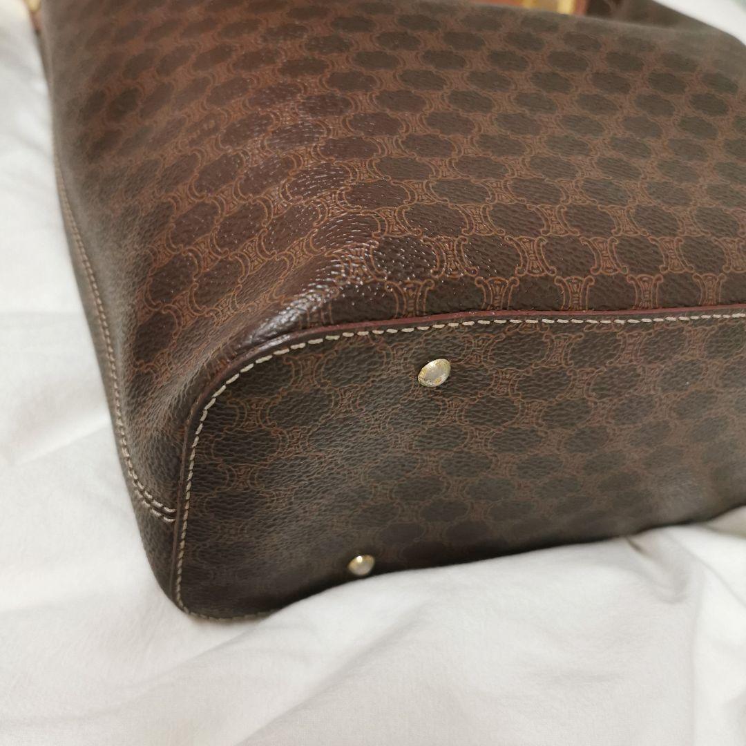 セリーヌ ショルダーバッグ PVC レザー サークル金具 マカダム