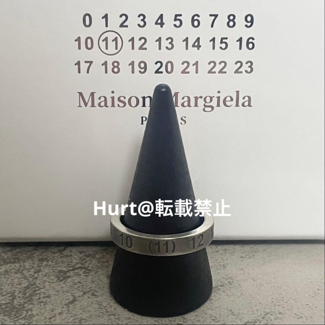 【新品外箱あり】メゾンマルジェラ ナンバリング リング 19号相当 汚し加工