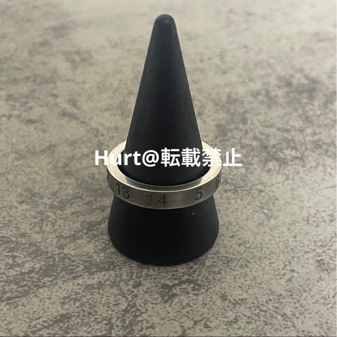 【新品外箱あり】メゾンマルジェラ ナンバリング リング 19号相当 汚し加工