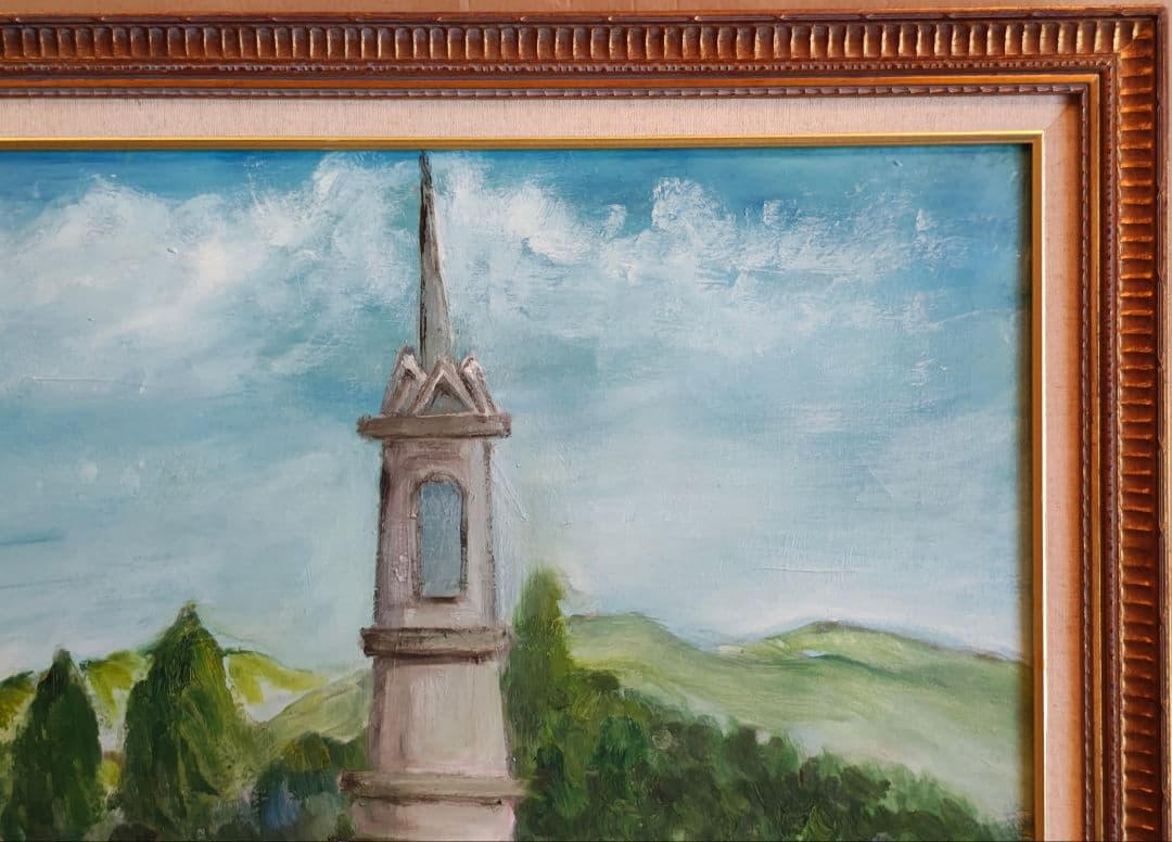 【送料込】特大F30号 プロヴァンス風景画 油彩画＆額縁セット /大型アート