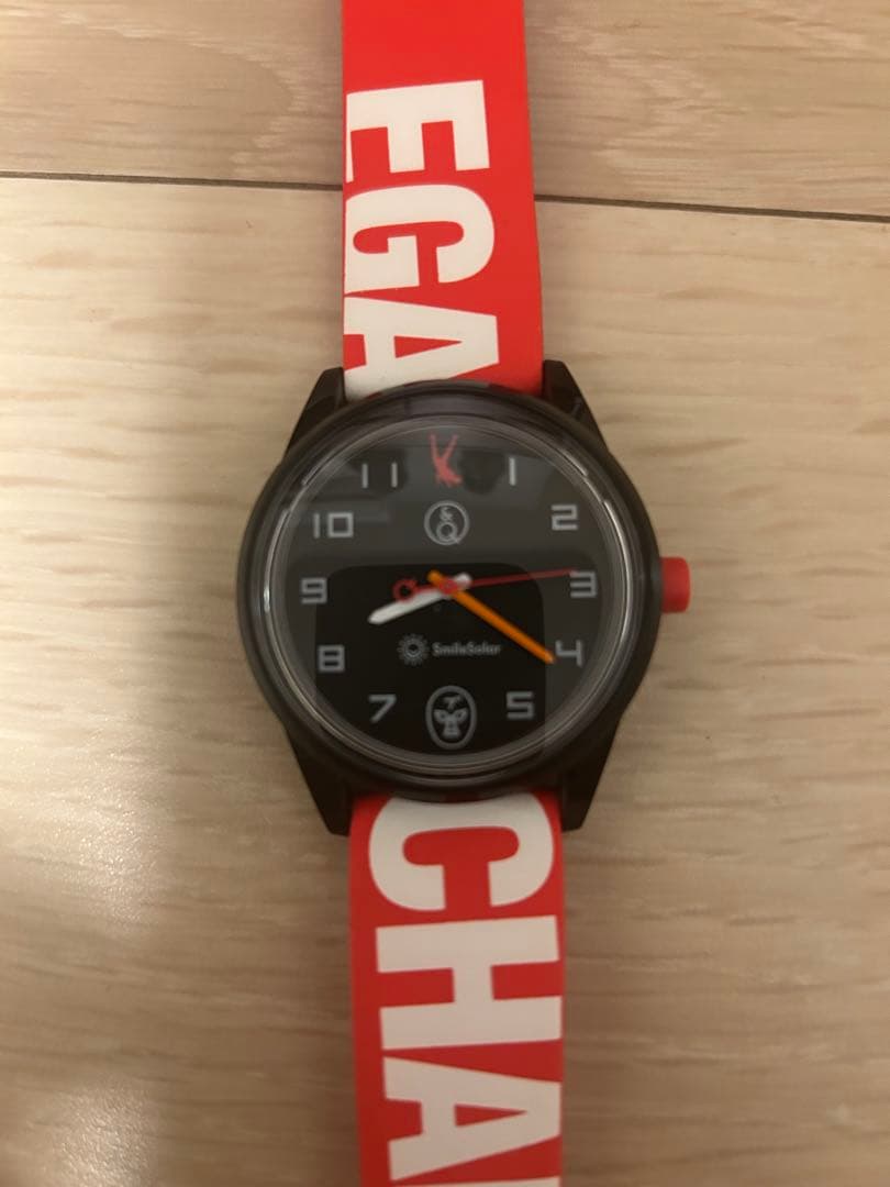 【試着のみ】エガちゃんねる　限定500　シチズン　コラボ　ソーラーウォッチ　赤