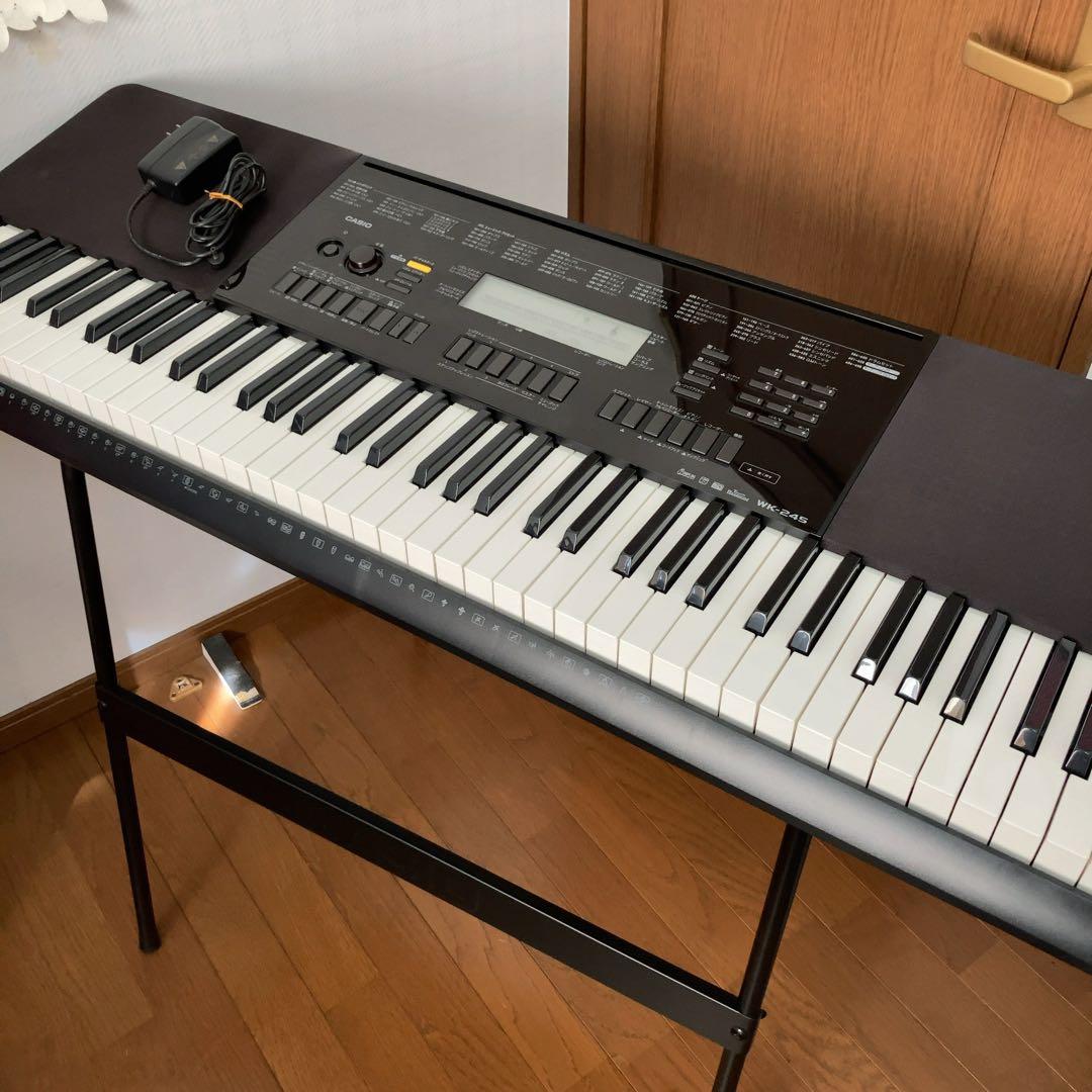 CASIO WK-245 電子ピアノ キーボード アダプタ　スタンド　76鍵盤