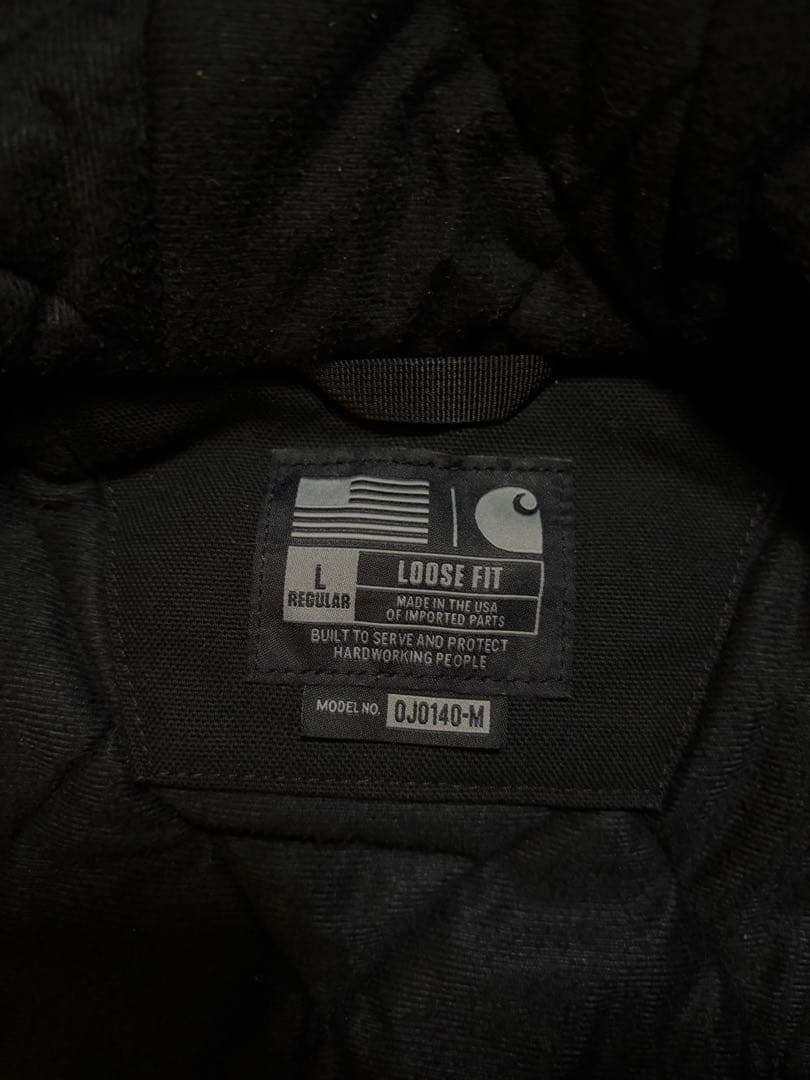 Carhartt 黒 フード付きジャケット アクティブジャケット　アメリカ製