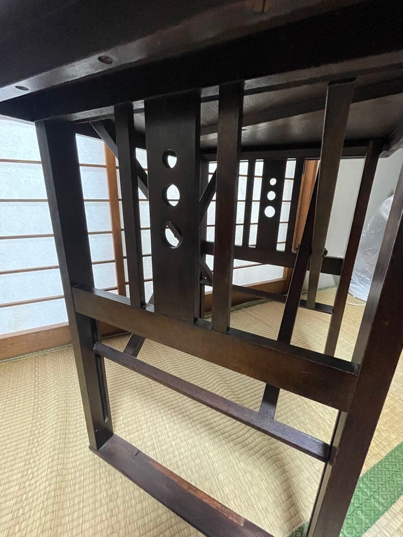 山葉家具　木製ダークブラウンテーブル