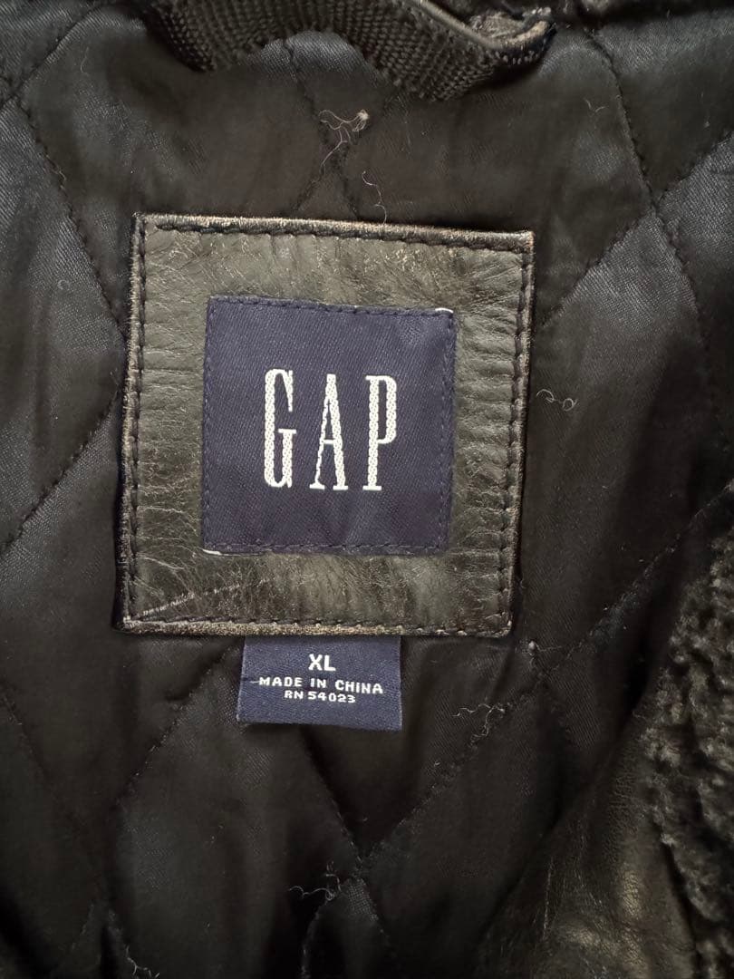 90s old gap フライト 襟ボア レザー ジャケット