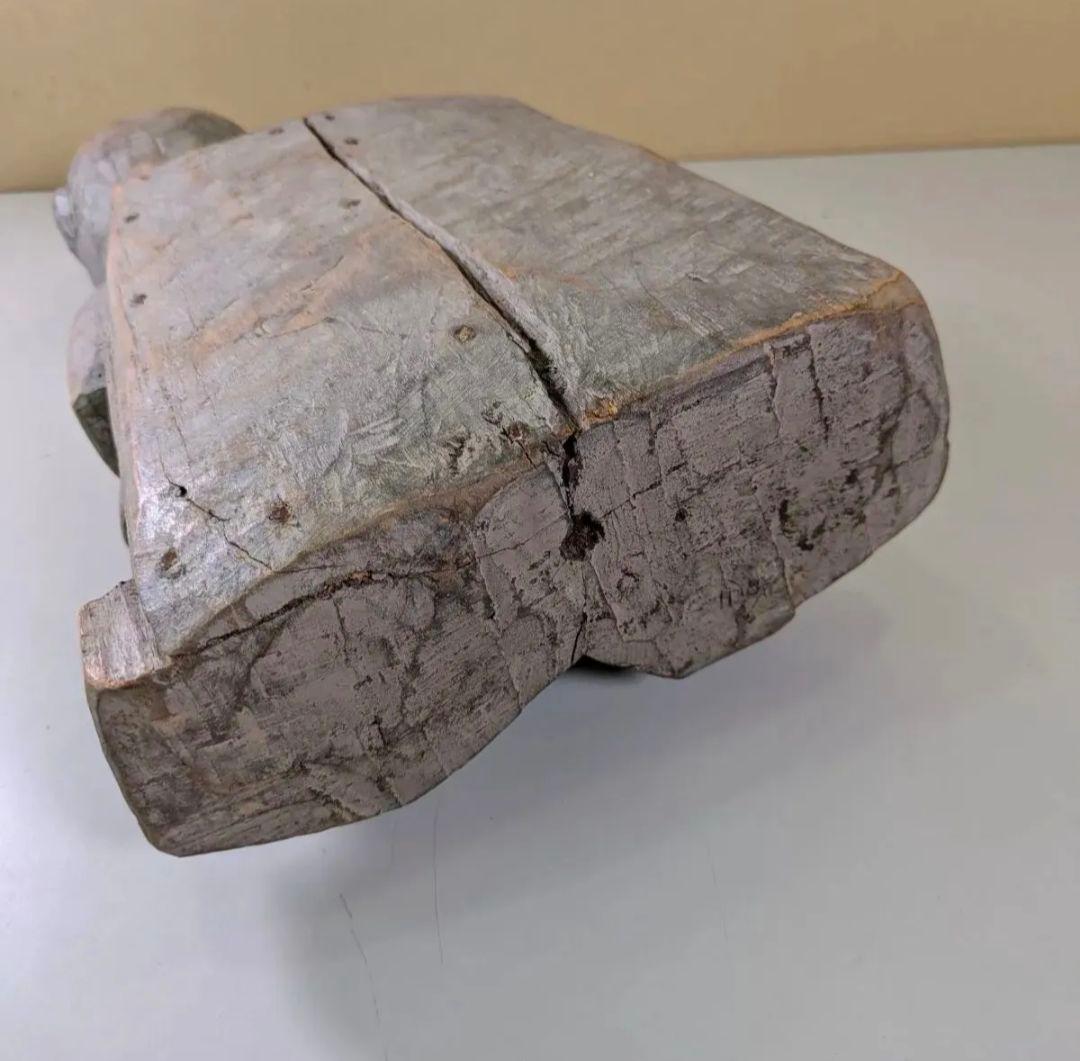 一点物　希少　夫婦　置物　木彫り　民族　一刀彫　オブジェ