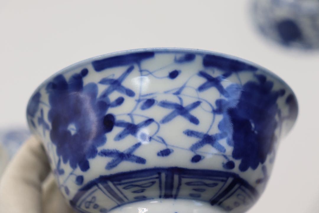 中国　清時代　染付お碗6点　送料込み0211