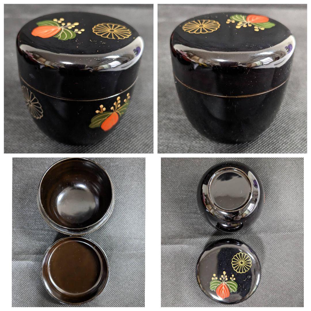 茶道具 棗 蒔絵 8点 まとめ売り 黒 赤 朱色