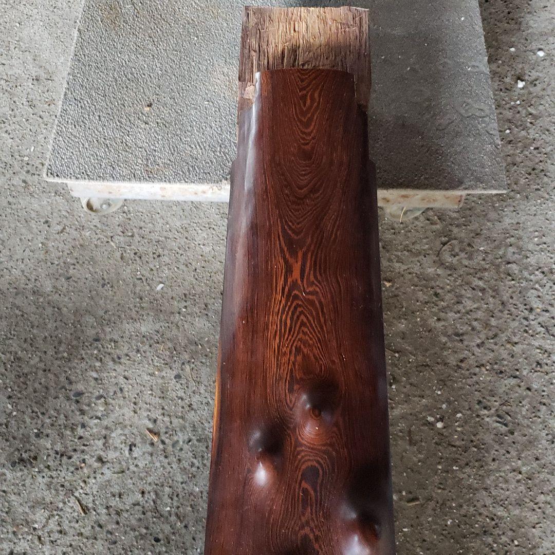 床柱　黒檀？　紫檀？　無垢　中古品