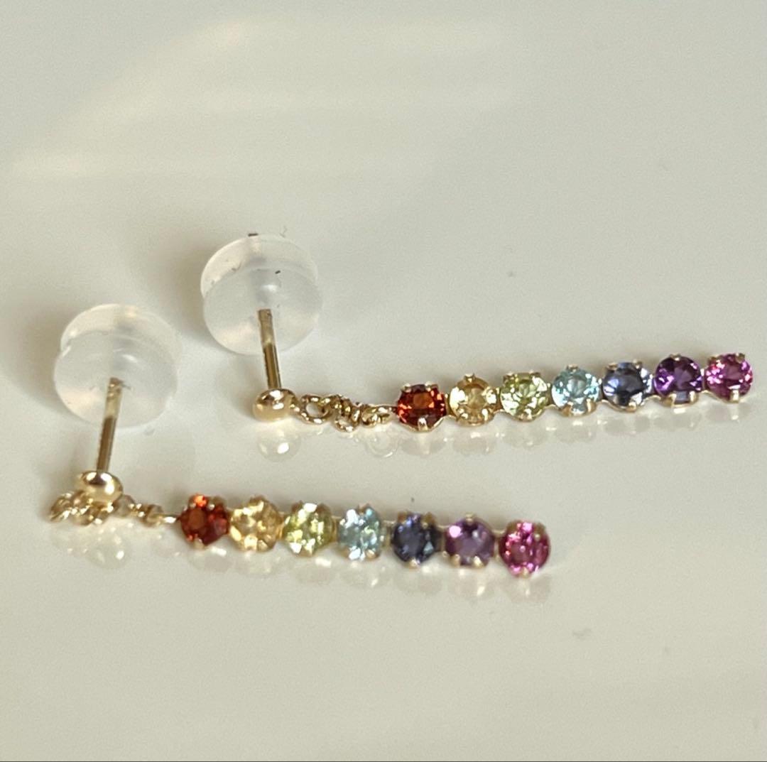 新品　k10 揺れる アミュレット　御守り　ピアス　10金