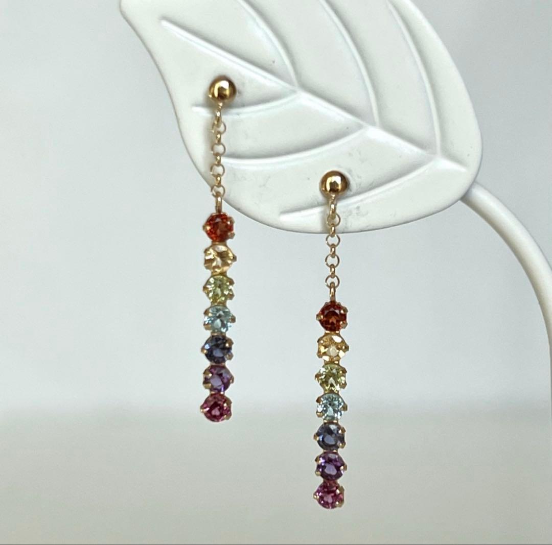 新品　k10 揺れる アミュレット　御守り　ピアス　10金