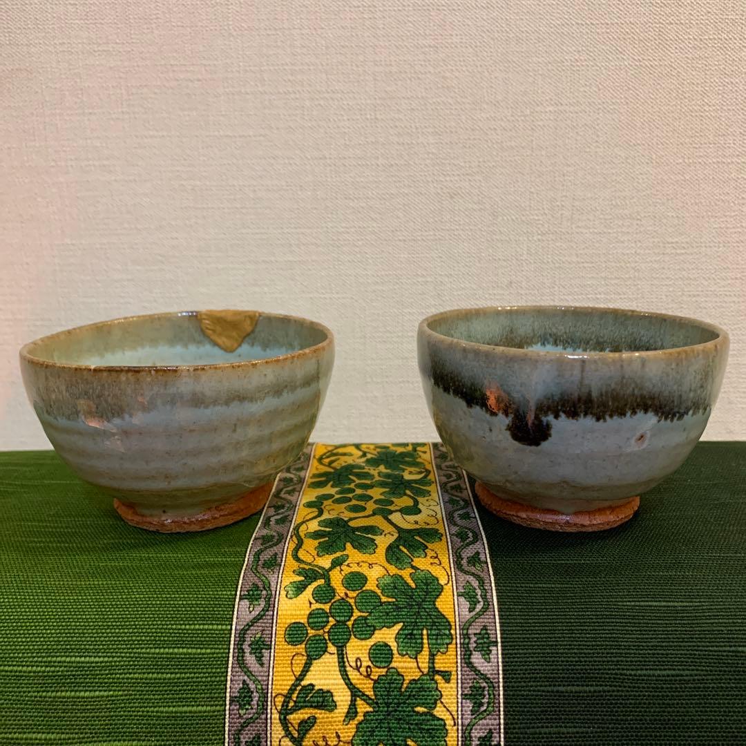 唐津焼　茶器　中野窯　台湾茶　金継ぎ　 2客