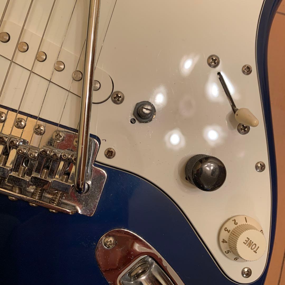 青 エレキギター ギターケース付き