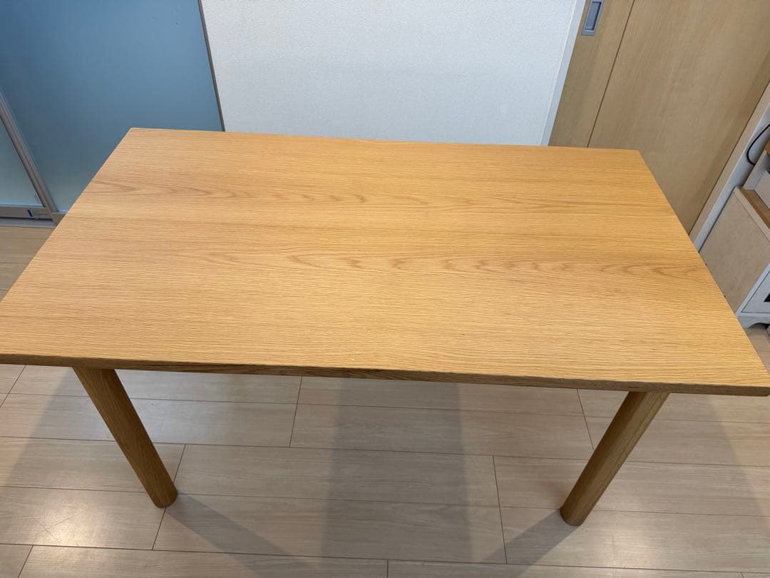 ドキンちゃん　無印良品　木製テーブル　ダイニングこたつ